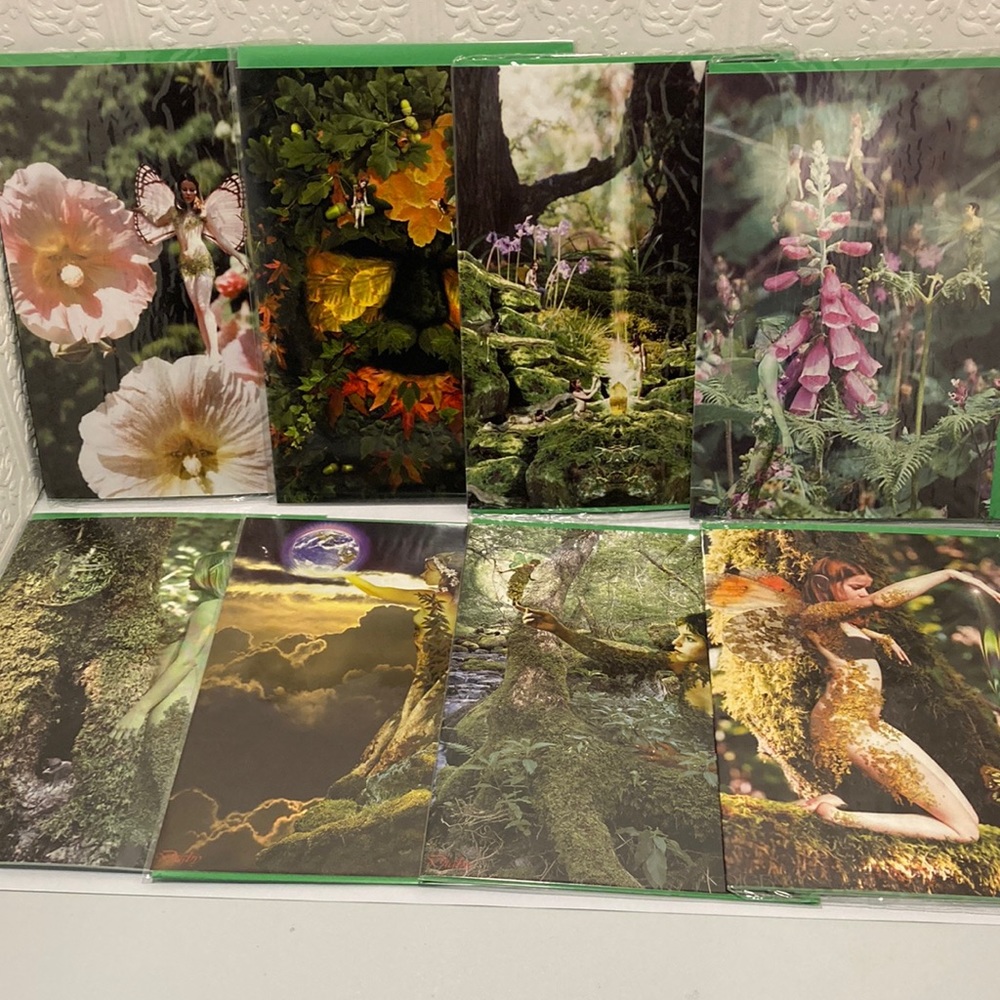 Set of 8 Faery Greeting Cards artwork by Digby Curtis ©️2001